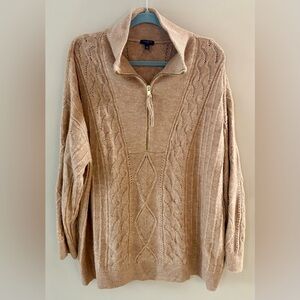 Beautiful Talbots 2X Quarter-Zip Pullover Sweater, NWT